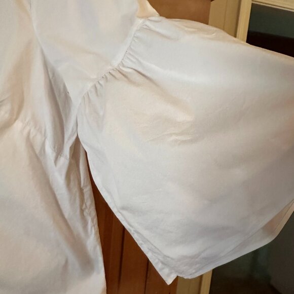 Ralph Lauren Boat Neck Bell Sleeve White Blouse - Picture 6 of 16